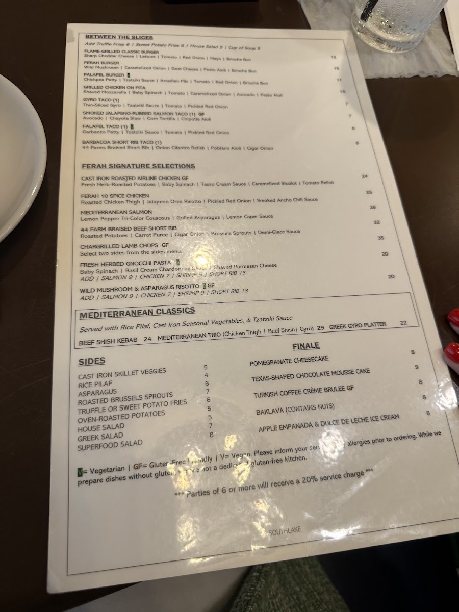 Ferah Tex-Med Kitchen Menu - Image 2